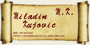 Miladin Kujović vizit kartica